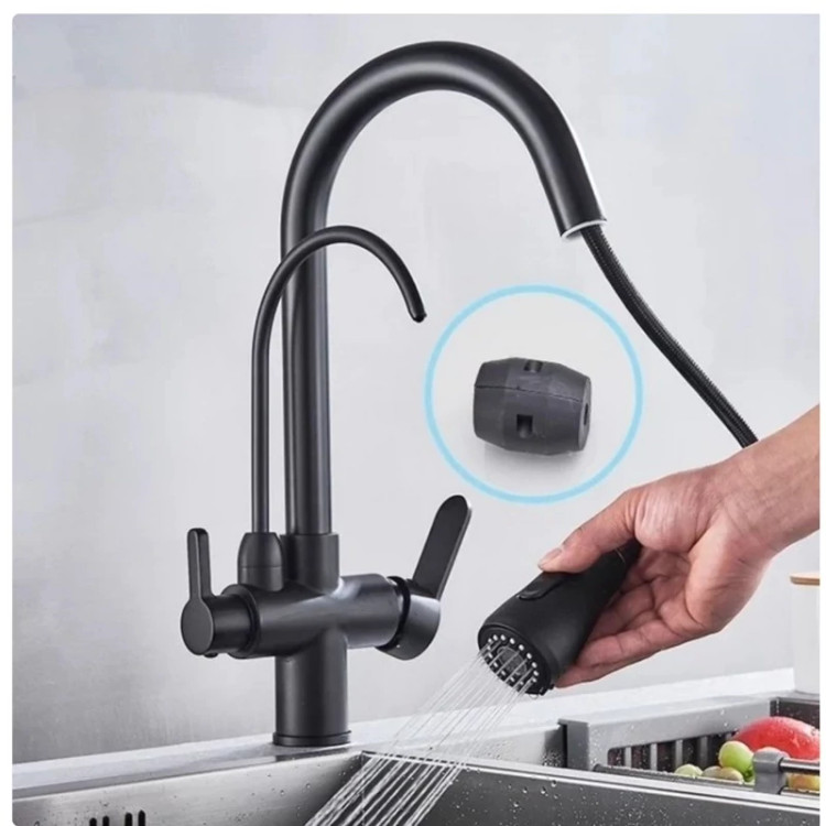 دسته اهرمی شیر ظرفشویی HD523 | کنترل دقیق دما و فشار آب