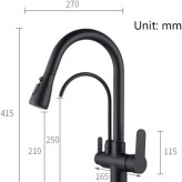 جدول مشخصات فنی شیر ظرفشویی برنجی HD523 (گارانتی 7روزه ))