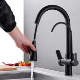 عملکرد ۳۶۰ درجه شیر ظرفشویی HD523 | پوشش کامل سینک دوقلو