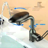 نمای نزدیک جزئیات طراحی و کیفیت آبکاری شیر روشویی فضایی GALAXY-LUX.