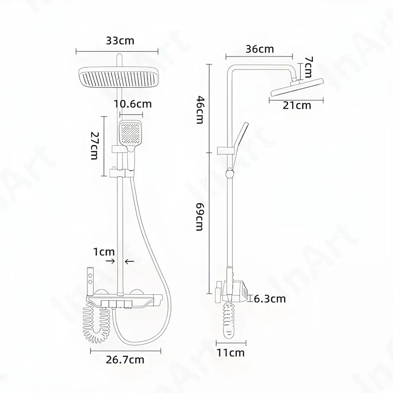 نصب آسان و سریع دوش حمام هوادیائو مدل HD-910-2.