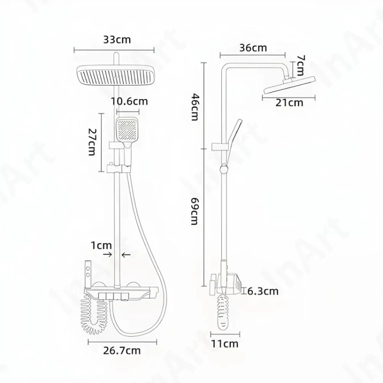 نصب آسان و سریع دوش حمام هوادیائو مدل HD-910-2.