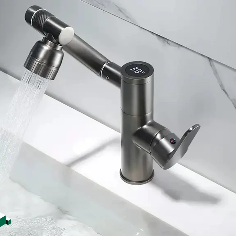 شیر روشویی دیجیتال تلسکوپی Hyshin SH-584 با نمایشگر LED دما