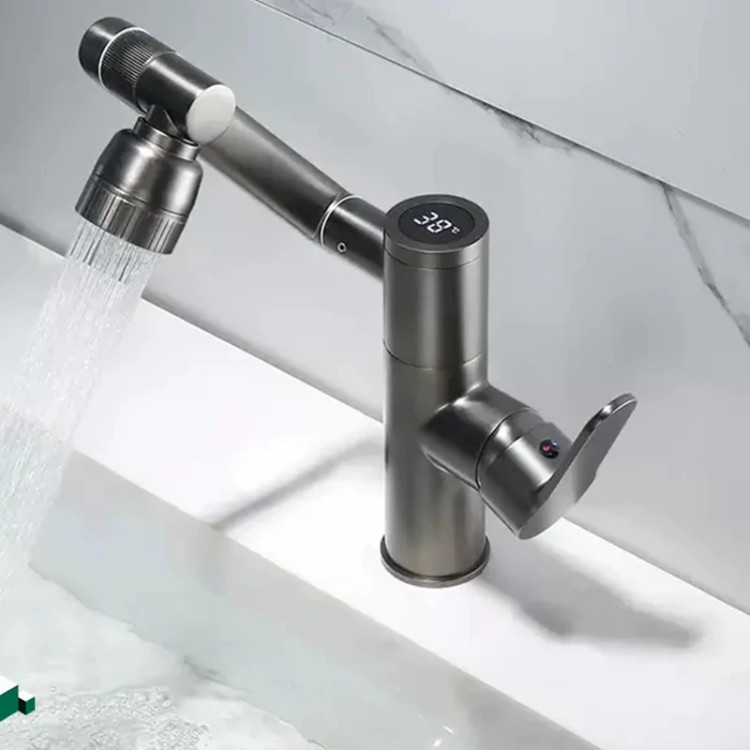 شیر روشویی دیجیتال تلسکوپی Hyshin SH-584 با نمایشگر LED دما