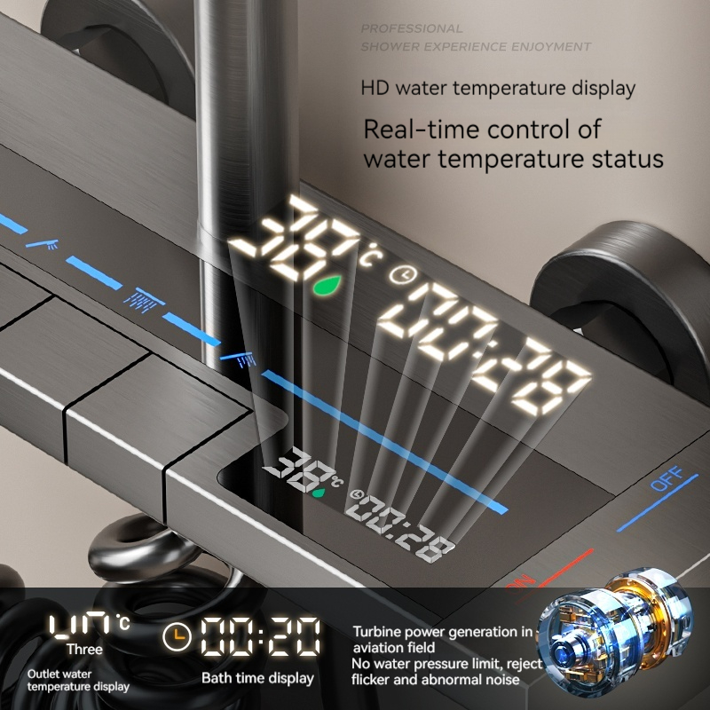 پنل دوش پیانویی دارای صفحه دیجیتال