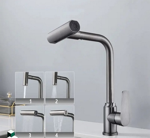 پاشش 4 حالت شیر ظرفشویی HuaDiao