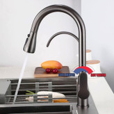 شیر ظرفشویی DIKALAN PURE-JET با پوشش کروم و اهرم کنترل دما.