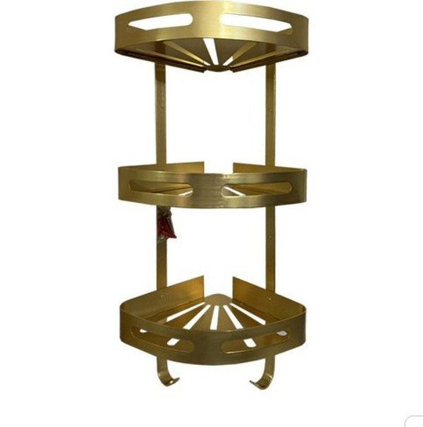 قفسه حمام نبشی سهطبقه ضد زنگ AQUAMAX مدل LUX-CORNER با چسبندگی فوقالعاده قوی.