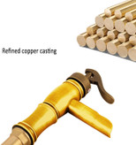 بهترین قیمت شیر روشویی بامبو با آلیاژ برنج کمسرب.