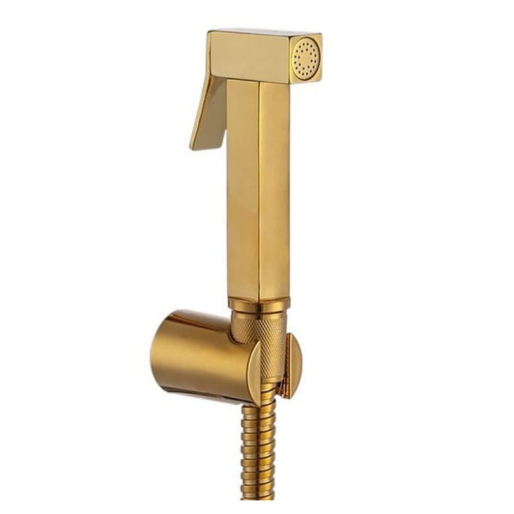 شاتاف توالت فرنگی سرد و گرم SANILO مدل HYGIENE-PRO نصب شده روی توالت با کنترل پنل.