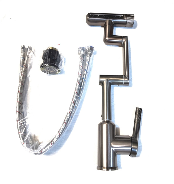 نصب آسان و بدنه آلیاژ برنج شیر روشویی AQUA-FLEX.