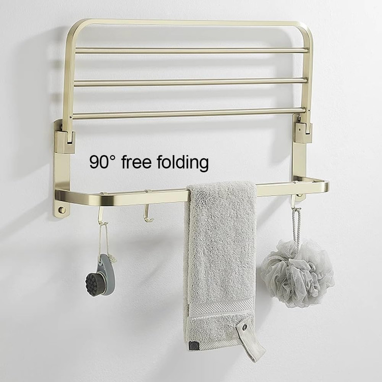 دوش حمام پیانویی با جا حوله استیل ضدزنگ