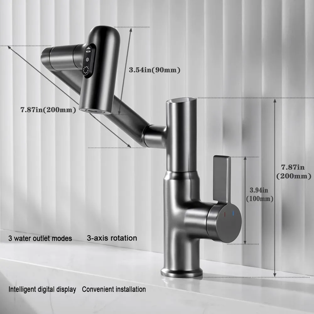 شیر روشویی مدرن کد 9338 نصب‌شده