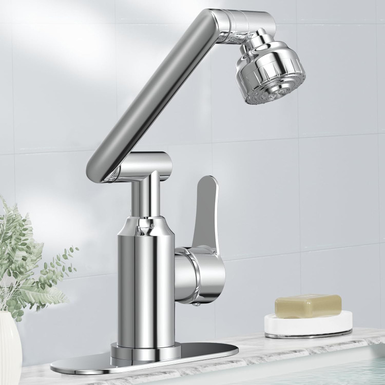 نمای نزدیک از شیر روشویی چند حالته HD408