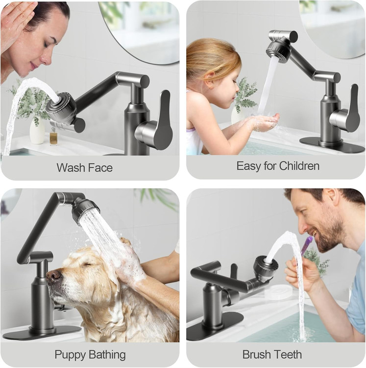 شیر روشویی HD408 با دسترسی کامل به جریان آب