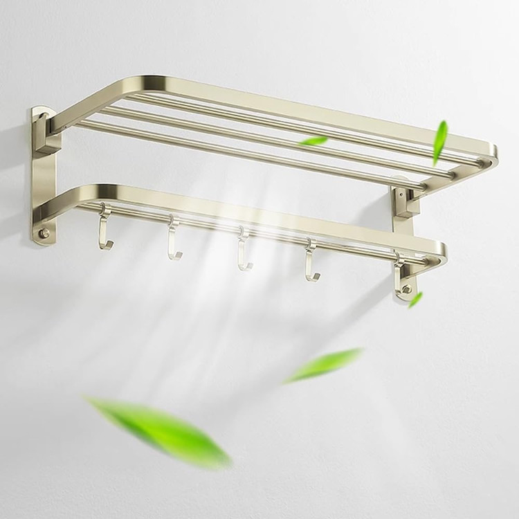 جا حوله و رختآویز Hyshin نصب شده در حمام