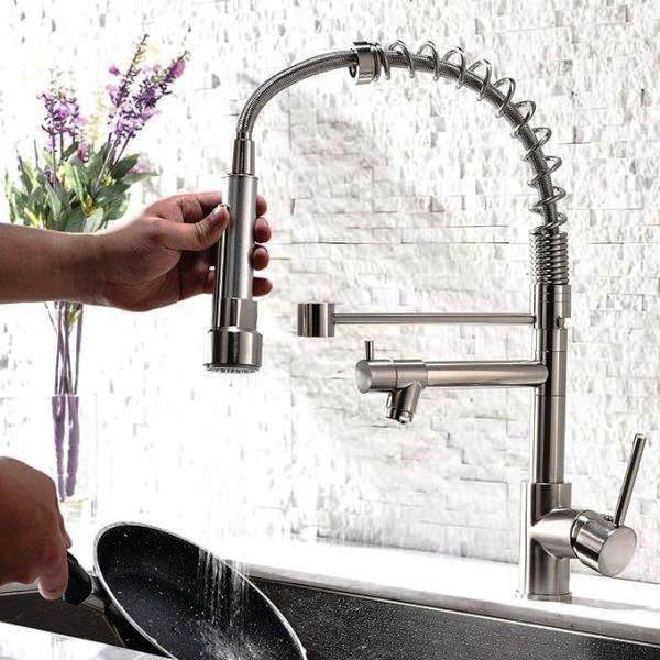 شیر فنری مناسب شستشوی صنعتی آشپزخانه