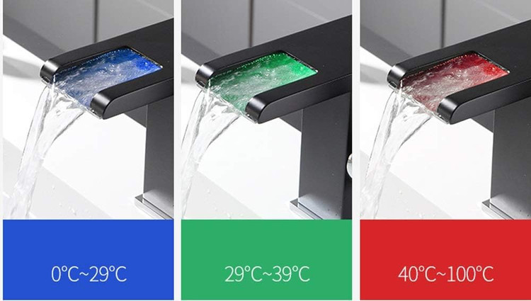 شیر روشویی هوادیائو با نمایشگر نور دمای آب