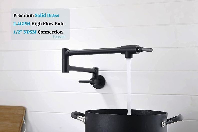 شیر قابلمه پرکن دیکالان DKL230 مشکی مات با بازوی تاشو.