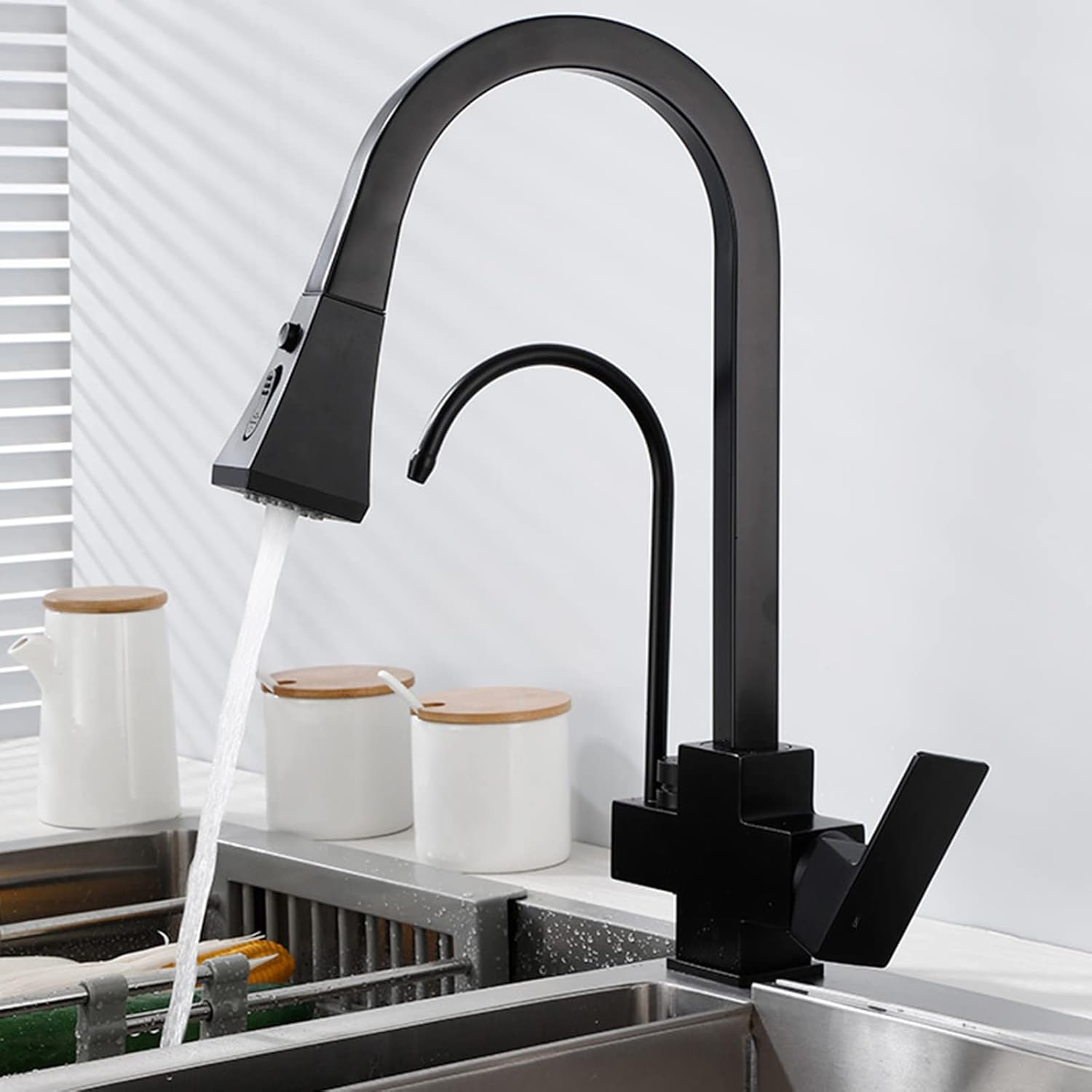 سری دوش متغیر (جریان و اسپری) شیر ظرفشویی شاوری.