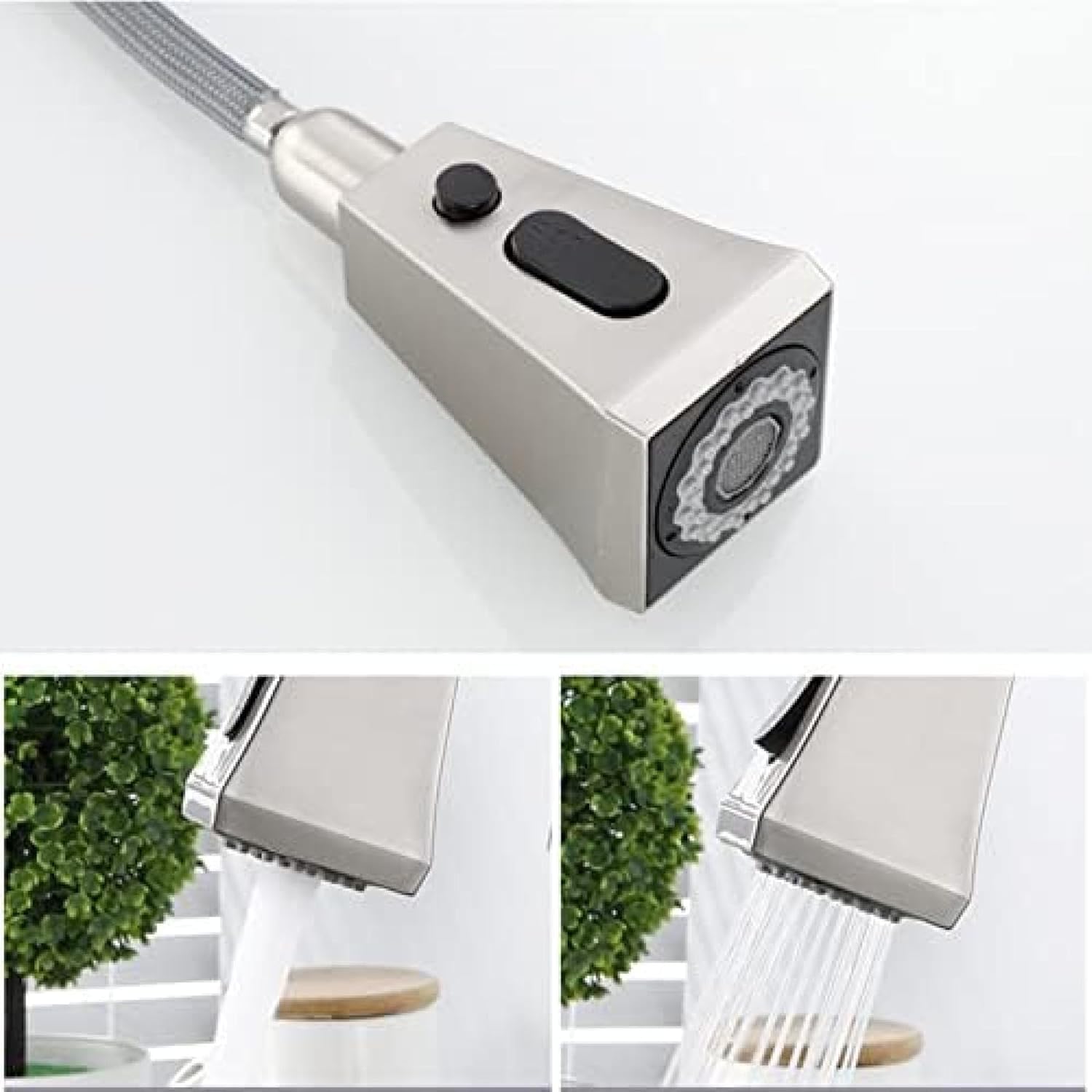 نمای برش‌خورده از کارتریج سرامیکی و مسیرهای مجزای آب در شیر دو کاره.