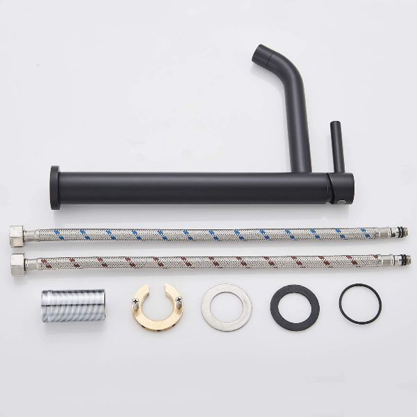 تصویر ست شیر روشویی پایه‌بلند و سایر شیرآلات سرویس بهداشتی BRIMIX.