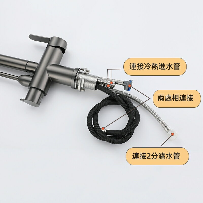 مسیرهای کاملاً مجزا و بهداشتی آب شهری و تصفیه در برش داخلی شیر.