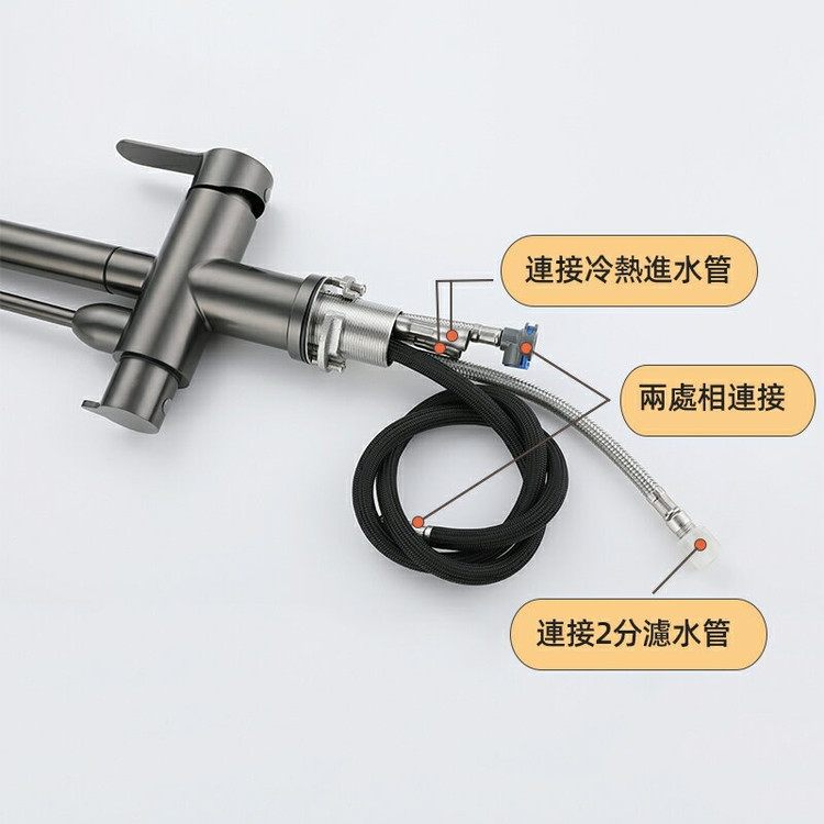 مسیرهای کاملاً مجزا و بهداشتی آب شهری و تصفیه در برش داخلی شیر.