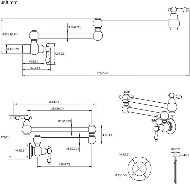 شیر آب تاشو HuaDiao؛ صرفهجویی در فضای آشپزخانه مدرن