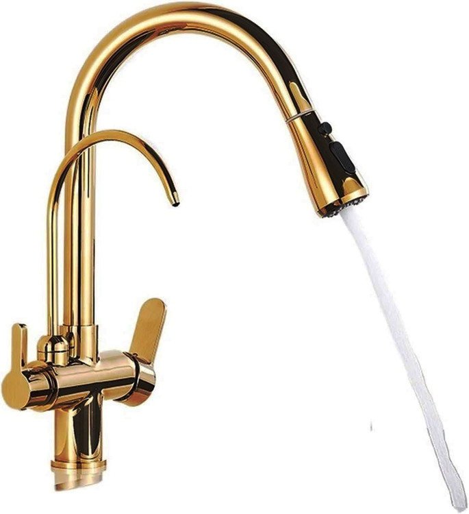 شیر ظرفشویی PING HD523 با طراحی مدرن و خروجی آب تصفیه شده مجزا