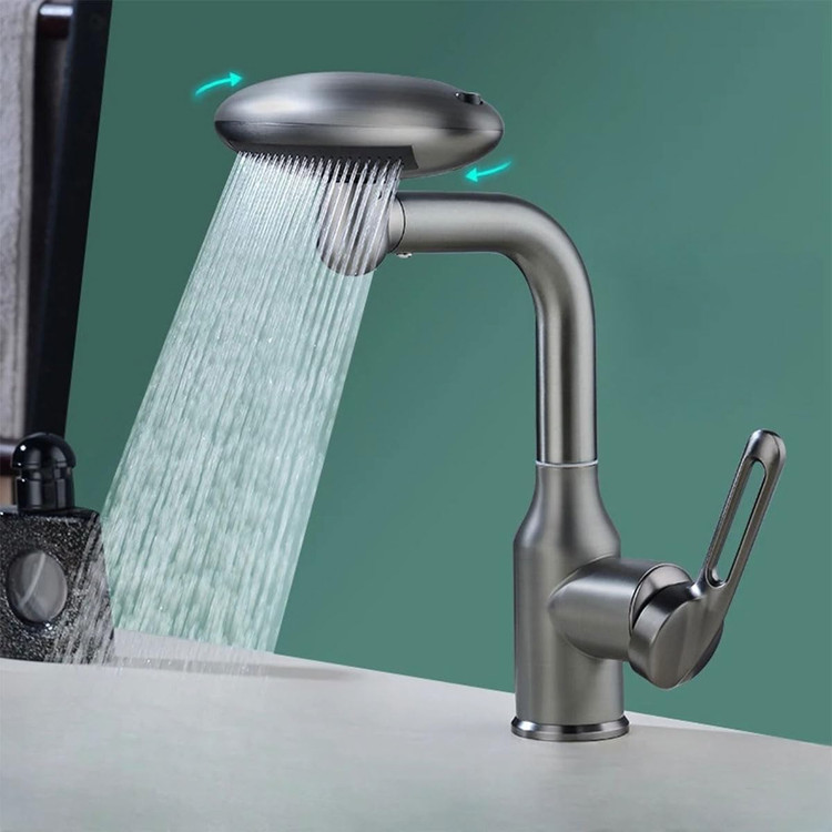 نمای عملکرد چرخشی ۳۶۰ درجه و چهار حالت خروج آب