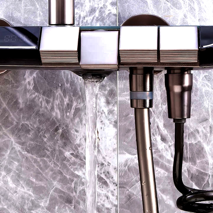 پنل دوش دیکالان با ۴ حالت خروج آب (بارانی، آبشاری، جت، دستی)