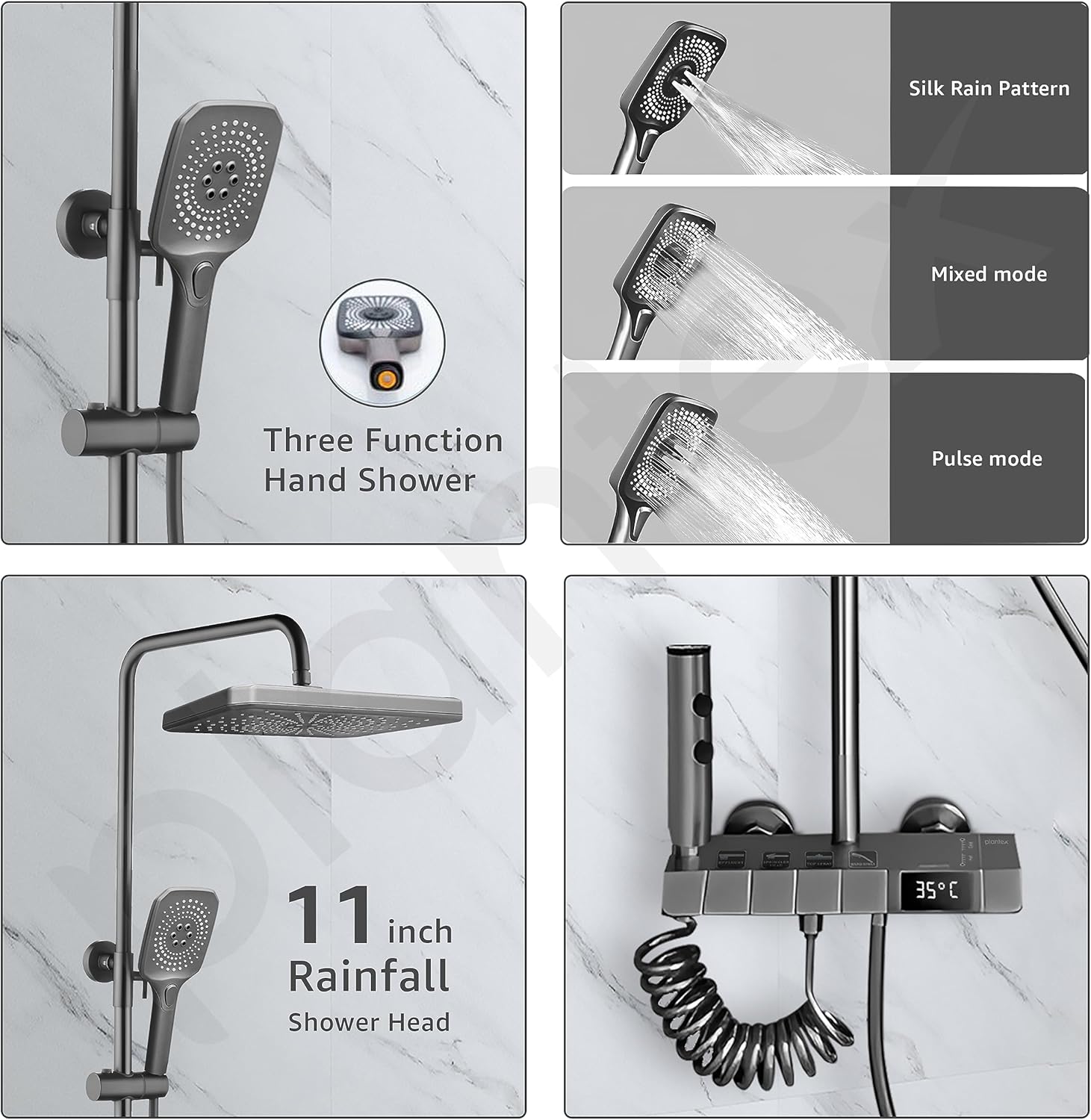 جزئیات دوش پیانویی هوشمند با کنترل فشار آب