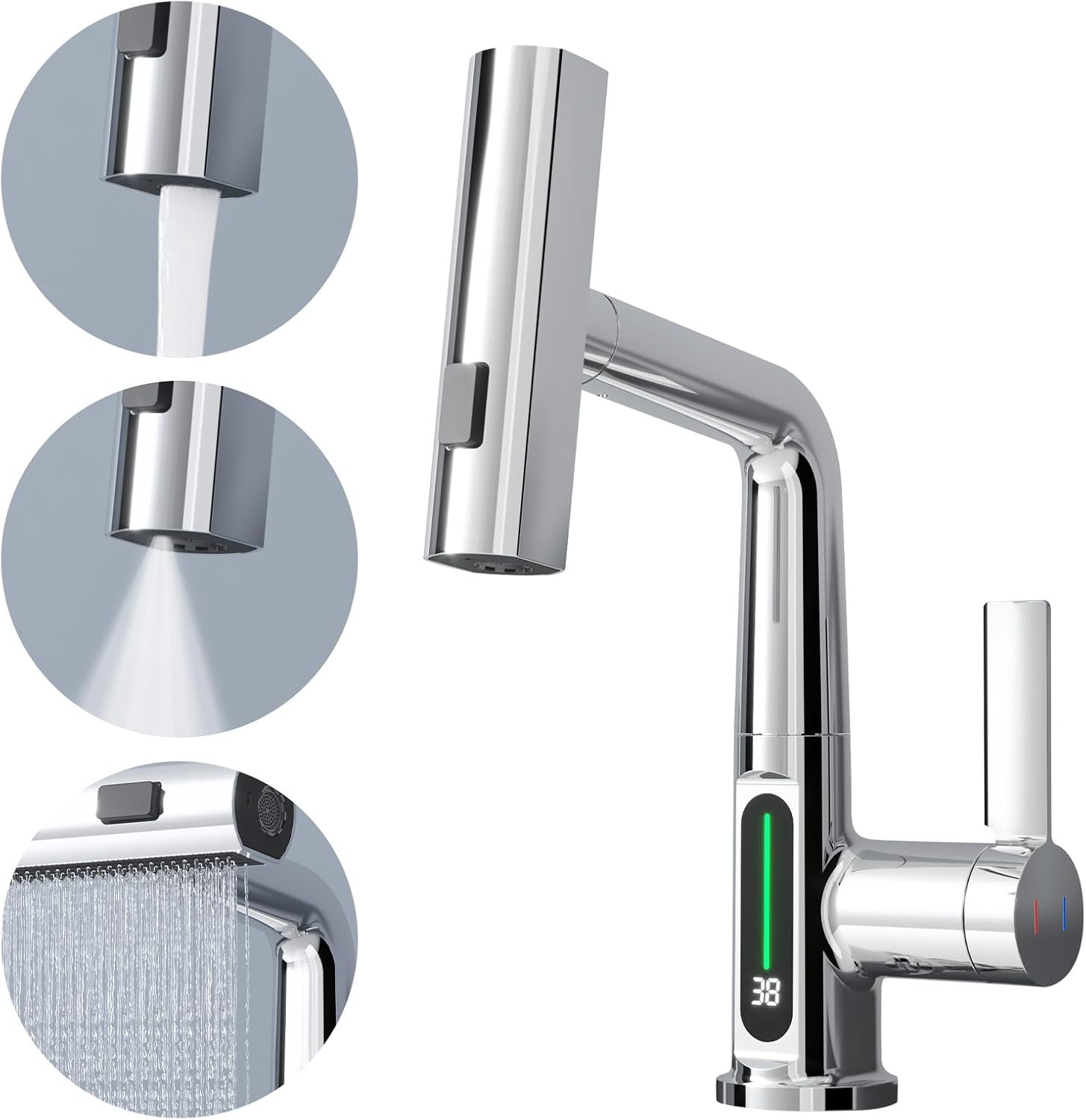 شیر ظرفشویی دیجیتال چهارحالته مدل لوکس