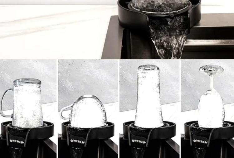 کیفیت استیل ضدزنگ A++ سینک آبشاری مدرن