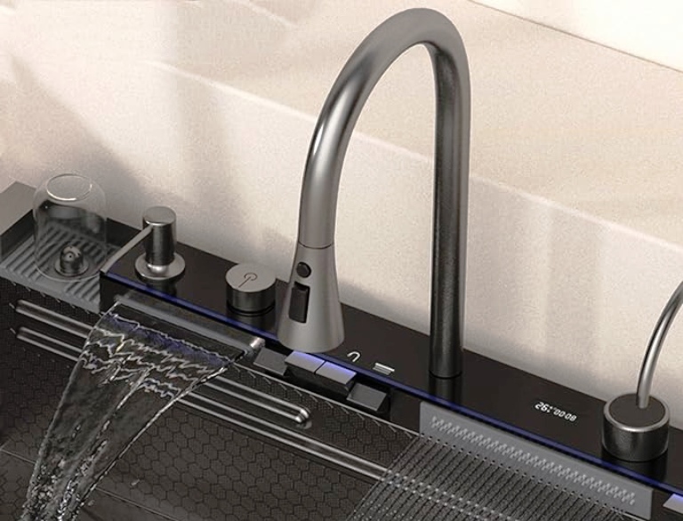 «ظرفشویی هوشمند با نمایشگر دیجیتال و لگن استیل ضد زنگ»