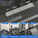 «سینک ضد زنگ آشپزخانه با بدنه SUS‑304 و طراحی مینیمال»