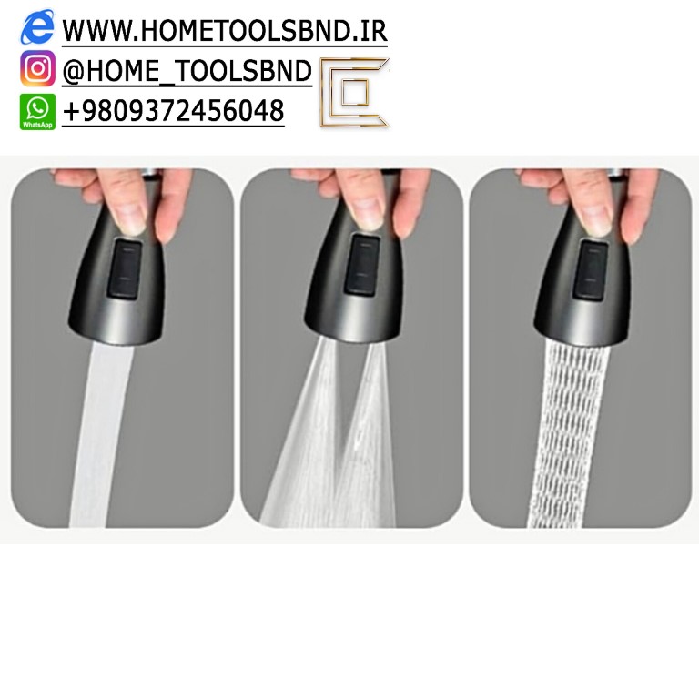 سینک پیانویی ۷ کلید با شیرآب چندحالته و قابلیت شستشوی حرفهای