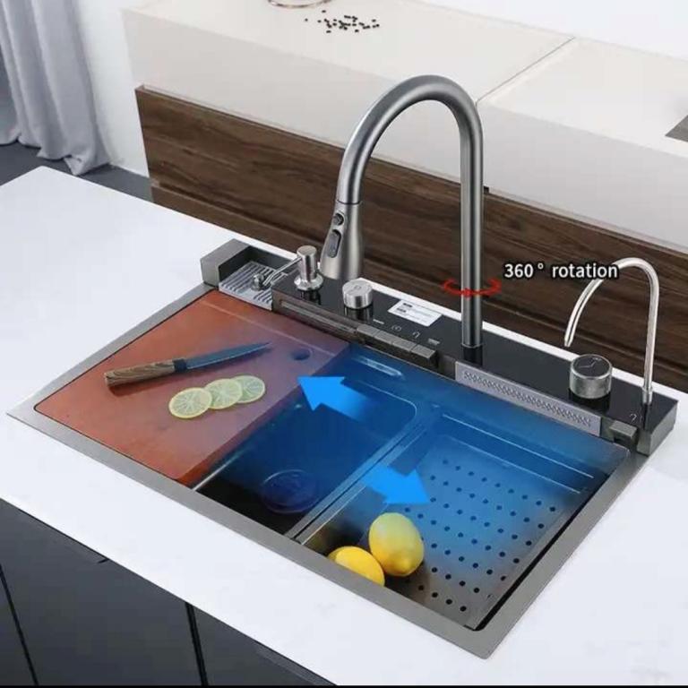 سینک 90 سانتی هوادیائو مدل پیانویی استیل SUS-304