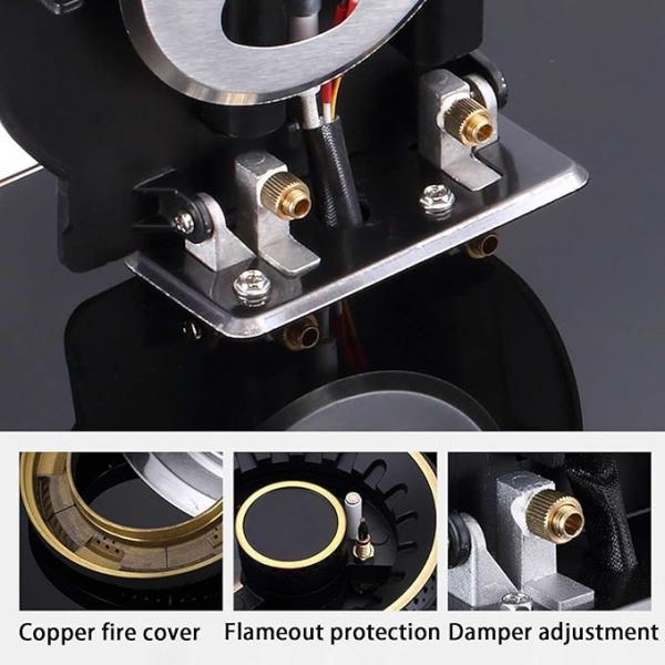 نمای نزدیک شیشه سکوریت نشکن و مقاوم در برابر حرارت گاز JEC