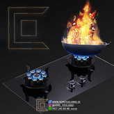 نمای نزدیک شیشه سکوریت نشکن و مقاوم در برابر حرارت گاز JEC