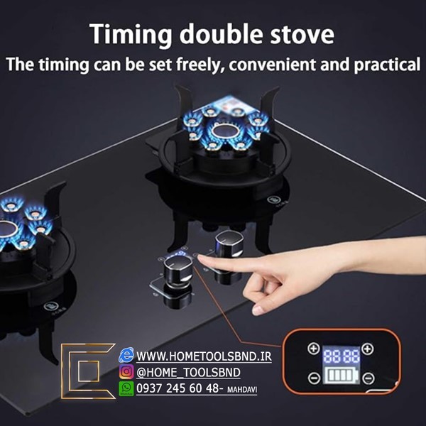 اجاق گاز دو شعله تاشو مدل اتمی در بسته‌بندی اورجینال