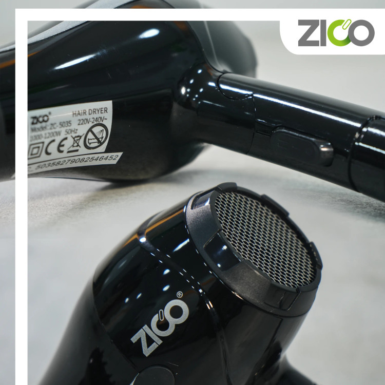 نمای داخلی موتور AC سشوار مسافرتی زیکو با پره های فلزی مقاوم