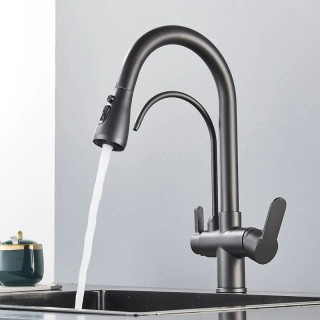 360 degree pull out kitchen faucet